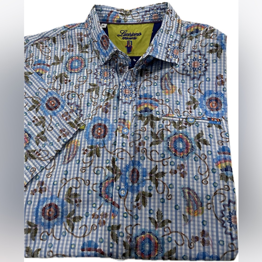 Luchiano Visconti- Men’s Short Sleeve Button Down Shirt XL